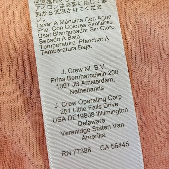 J. Crew Factory Quilted Button Neck Sweatshirt in Coral Medium Comfy Chic - Picture 10 of 10